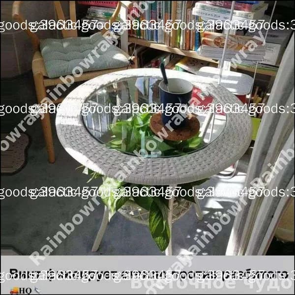 Садовый стол,Закаленное стекло 60х60х60 см