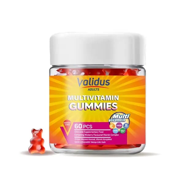 Витамины жевательные Validus Multivitamin, 60 штук, со вкусом лесных ягод, с коэнзимом Q10