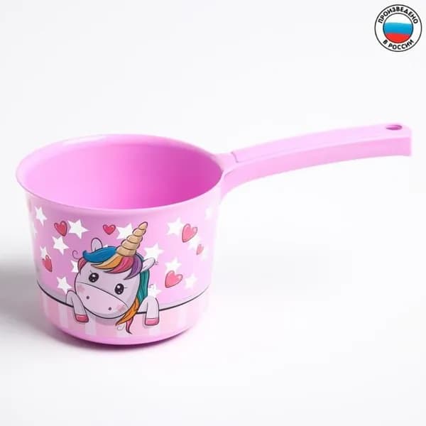 Ковш Idea для купания детский 1,5 л, ДЕКО, Единорог (М 1218)
