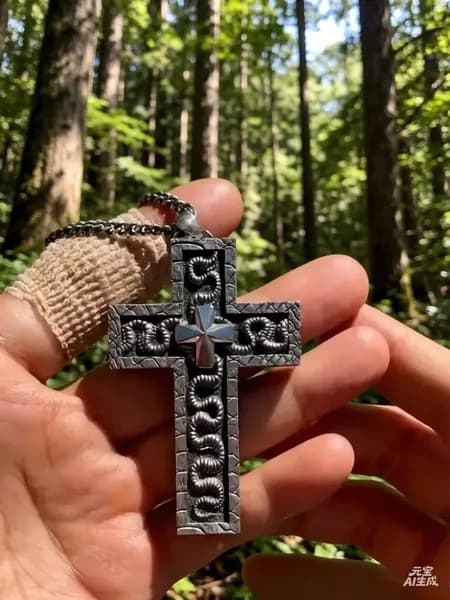 Крест Таноса из Игры в кальмара подвеска металл пластик