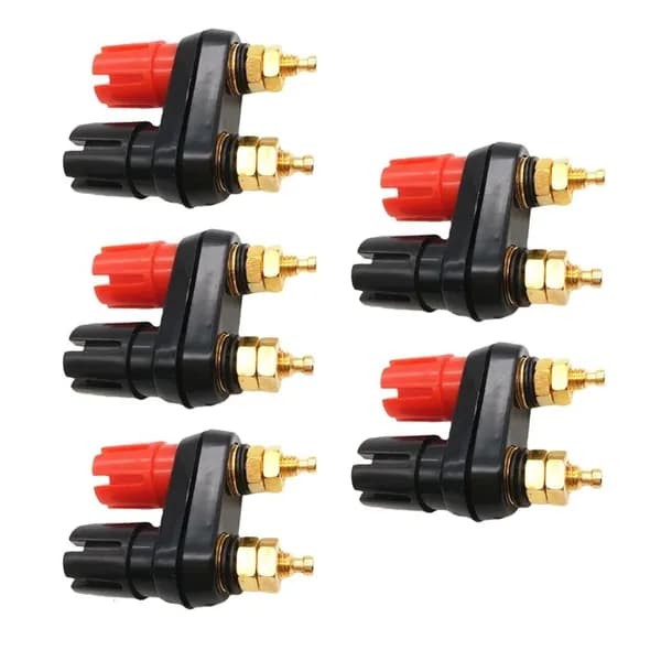 Разъем усилителя Red Black, клемма Banana Plug, 5 упаковок