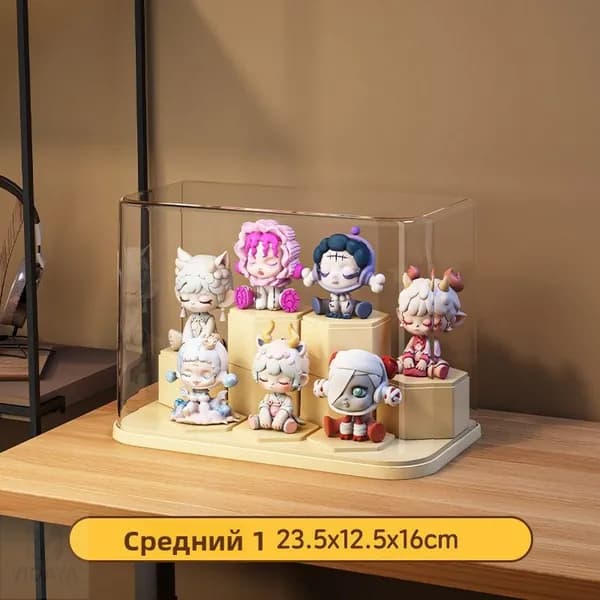 Прозрачный акриловый демонстрационный кейс для фигурок, стеллаж хранения витрина, коробка коллекций.