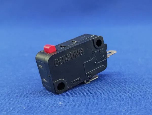 Микровыключатель Gersung GSM-V1603A2, 2 клеммы, нормально разомкнутый для СВЧ LG