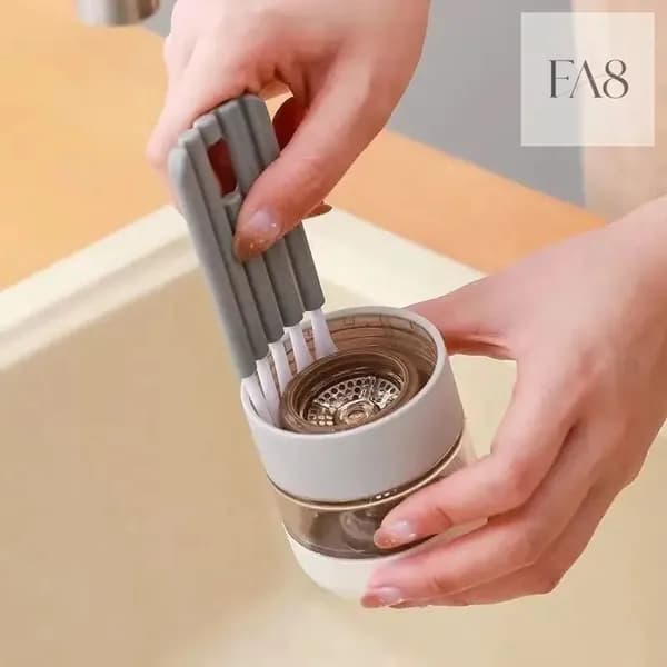Щетка для чистки щелей крышек чашек, силиконовая, компактная
