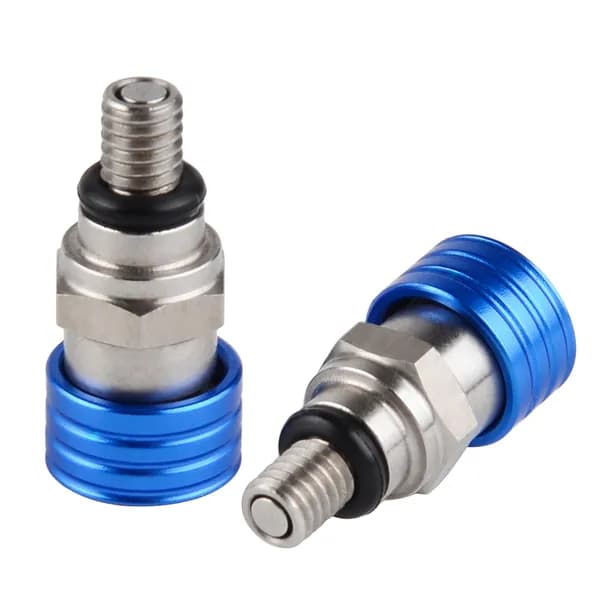 Клапаны выпуска воздуха вилки m4x7mm для KTM 50/65/85/105/125/144/150/200/250/300/350/360/380 SX/EXC/XC/XCW, анодированный алюминий, синий.
