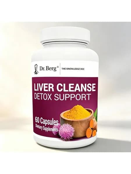 Вегетарианские капсулы Dr. Berger's Liver Detox Support - мягкий комплекс для детоксикации печени и поддержки пищеварения, 60 капсул.