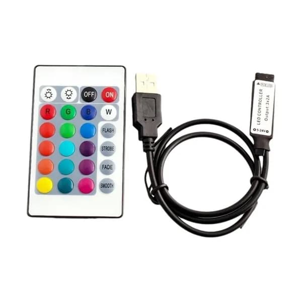 RGB-Контроллер DC5V USB 5V 24 Клавиши Пульт Дистанционного Управления Беспроводной Контроллер