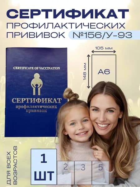 Сертификат Профилактических Прививок, 1шт