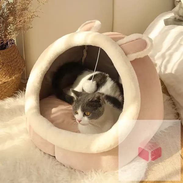 Домик для собаки и кошки, будка для животных мелких пород, дом лежанка для собак и кошек