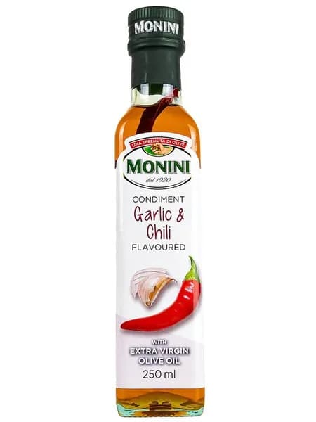 Масло оливковое Monini Extra Virgin c чесноком и перецем, 250 мл