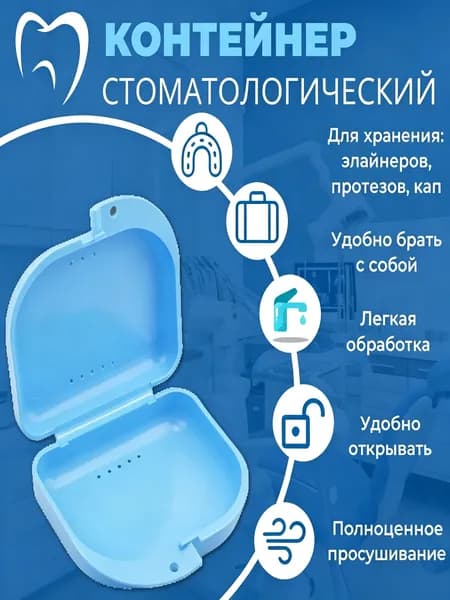 Контейнер для зубных протезов, капы