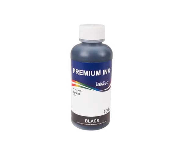 Чернила для Epson Ecotank L3218, L3219, L3251, L3253, L3255, L3256, L3258, L3266, L3267, L3268, L3269 (совместимость по 004 BK), InkTec E0017 водные, чёрные Black, 100 мл