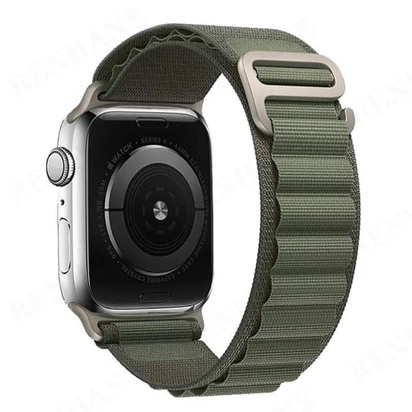 Тканевый ремешок для смарт-часов Apple Watch Series 1-10 и SE 38mm , 40mm , 41mm / Нейлоновый браслет Альпийская петля ремень для умных часов Эпл Вотч