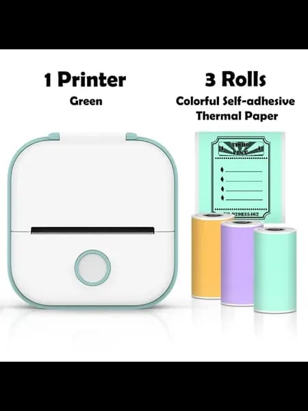 Phomemo T02 Портативный Термопринтер Green with 3rolls