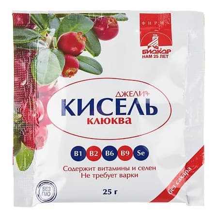 КИСЕЛЬ ДЖЕЛИ Клюква (гран) 25г