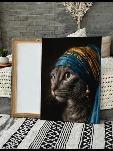 Картина "Кошка в тюрбане" 30x40
