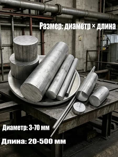 1 шт. Пруток Алюминиевый, круг Д16Т 3x500 мм