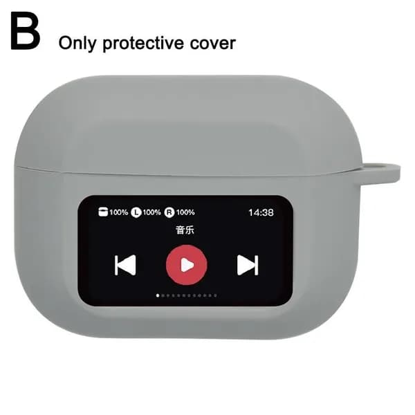Беспроводной чехол для наушников Bluetooth, силиконовый защитный чехол для AirPods A9pro с экраном