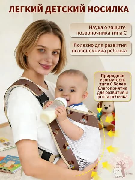 Премиум складной переноска для малышей 03 лет до 15 кг, сетчатый принт применяется в путешествиях