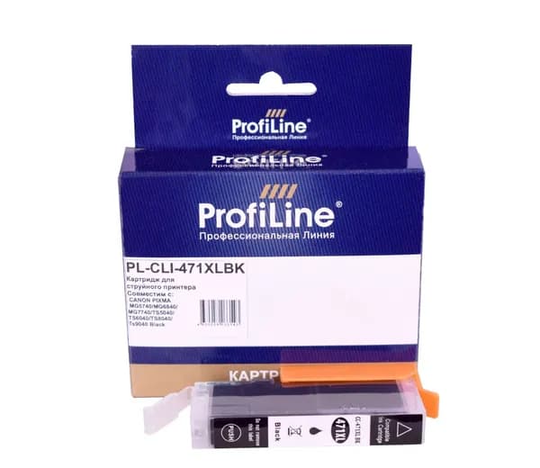 Картридж для струйного принтера CLI-471 XLBK ProfiLine для Canon PIXMA MG5740/MG6840/MG7740/TS5040/TS6040/TS8040/TS9040, увеличенной емкости, цвет черный
