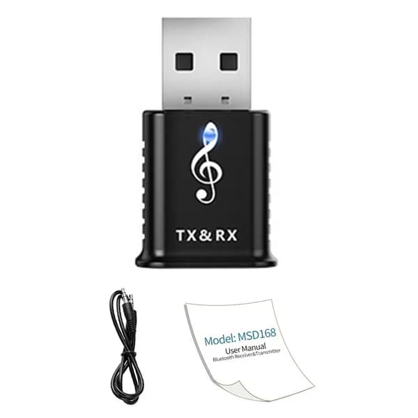 Беспроводной адаптер, совместимый с Bluetooth 5.0 USB Audio AUX Transmitter Receiver