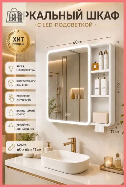 Тумба для ванной,, 60х11х65.01 см