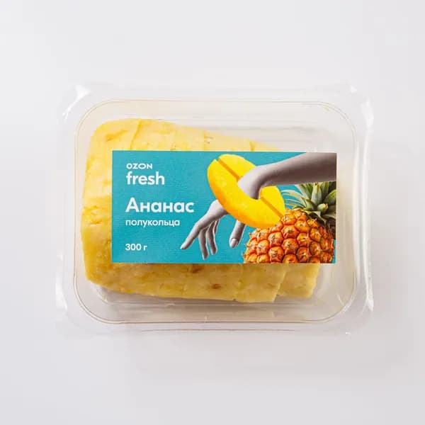 Ананас полукольца, 300 г, Ozon fresh