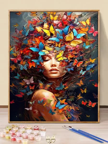 Картина По Номерам Для Взрослых Начинающих,женщины, Цветной Холст, 40x50см, Без рамки