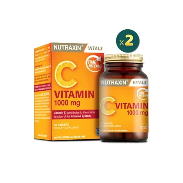 Nutraxin Витамин C 1000 мг, 30 таблеток, 2 упаковки