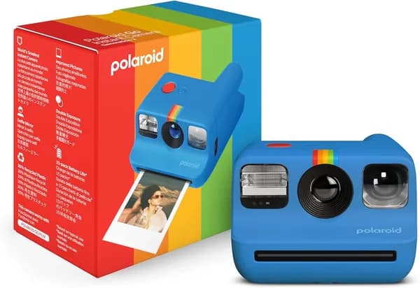 Polaroid Go Generation 2 Blue камера мгновенной печати, совместимая с пленкой Polaroid Go, цвет синий