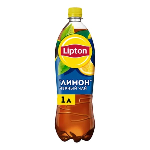 Холодный чай Lipton черный со вкусом лимона, 1л