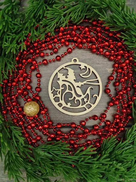 Деревянная новогодняя елочная игрушка для росписи