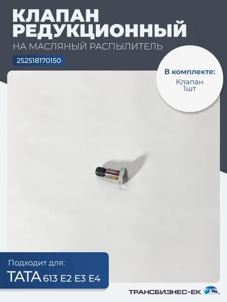 Клапан редукционный (на масляный распылитель) TATA 613 E2 E3 E4 (252518170150)