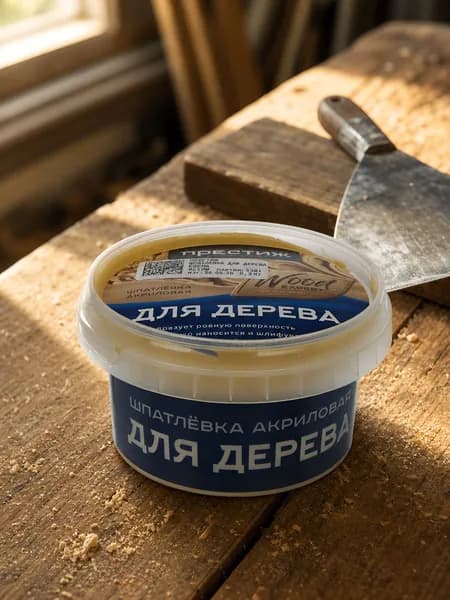 Престиж, шпатлевка по дереву, акриловая, финишная, сосна, 0.3 кг
