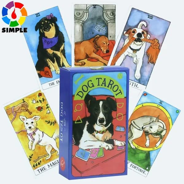 Dog Tarot Deck Колода Таро для собак, 78 карт, вдохновленная образом мудрого компаньона.