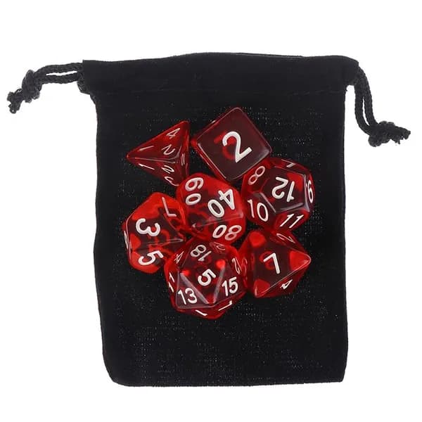 Набор кубиков для D&D (Dungeons and Dragons, ДнД), "Темный циан", 7 шт