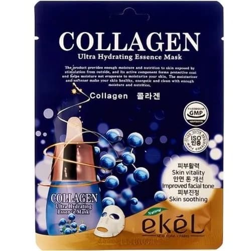 EKEL Collagen Ultra Hydrating Essence Mask Тканевая маска для лица с коллагеном 25мл