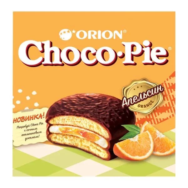 Пирожное бисквитное Апельсин Choco Pie 240г
