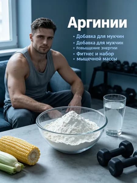 200г Аргинин /спортивная добавка для набора мышечной массы, повышение энергии для мужчин/спортивное питание для роста мышц и снижения усталости после нагрузок