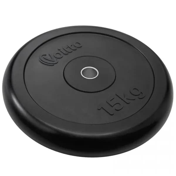 Диск обрезиненный Voitto V-307 15 кг, черный (d26)
