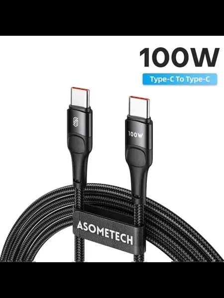 100W Type-C to Type-C кабель, 0.5M, черный