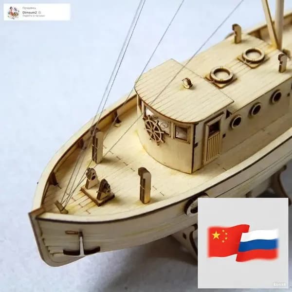 Собранная модель корабля Накс DIY