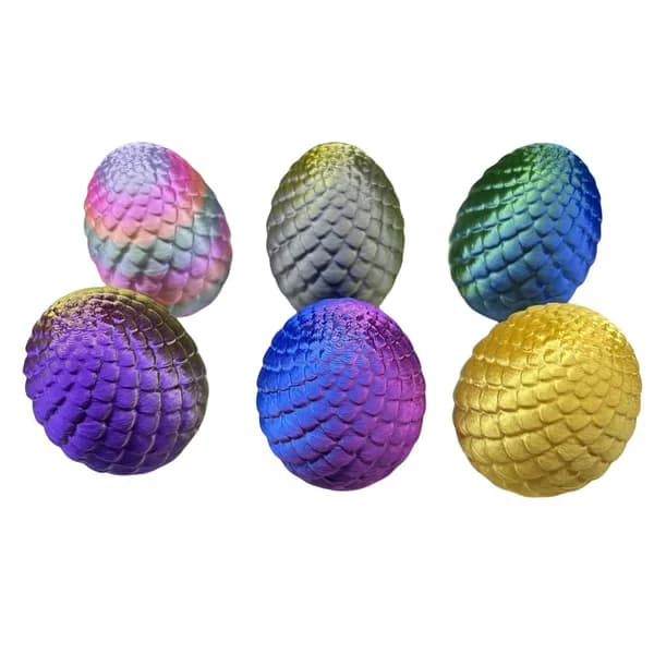 3D-печать: 6 шт. рельефных драконьих яиц из PLA для релаксации