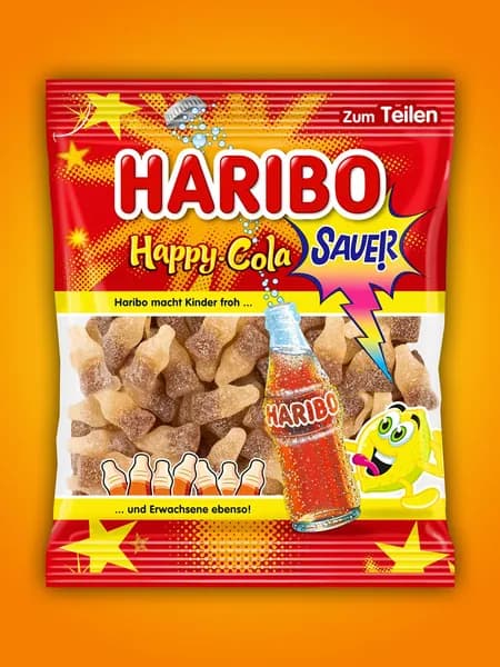 Мармелад HARIBO Кислая Кола (Happy Cola Sauer) 175г Германия