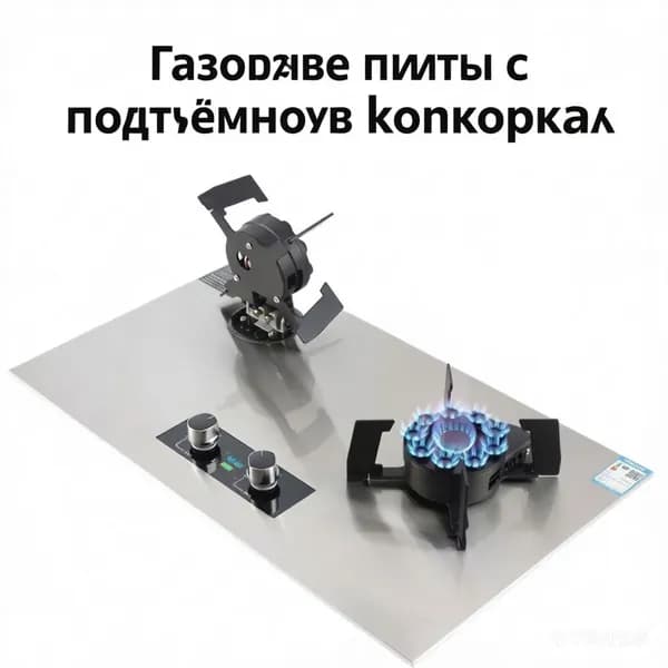 Газовая Варочная панель, серебристый