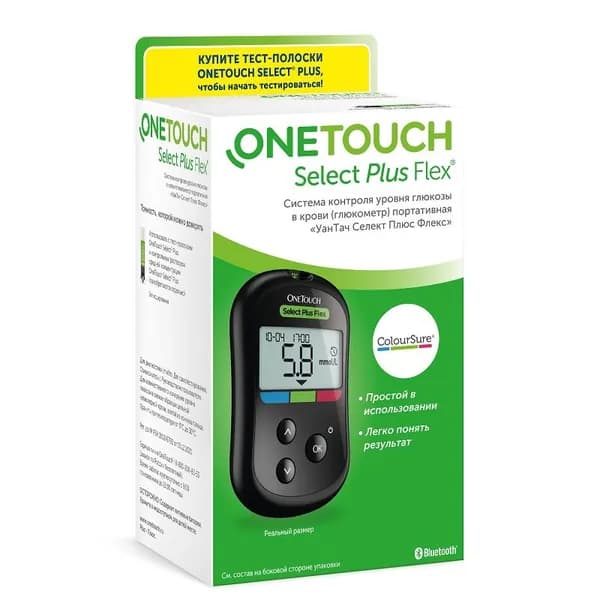 OneTouch Select Plus Flex Флекс Глюкометр 1 шт