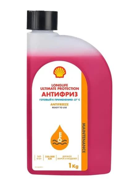 Shell Antifreeze Longlife Ultimate Protection готовый -37°С, Антифриз 1 л