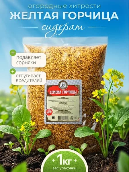 Горчица желтая семена сидерат 1кг
