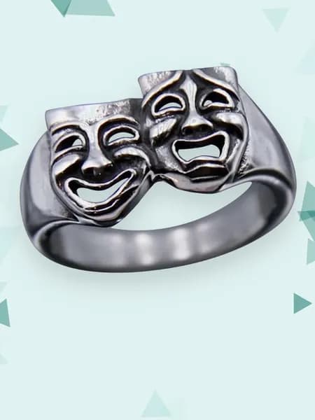 Кольцо с масками комедии и трагедии, 8