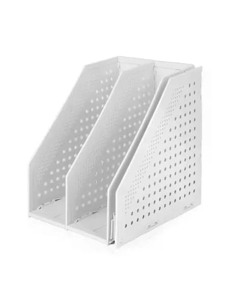Лоток вертикальный Deli 78995Grey складной 3 отделения серый